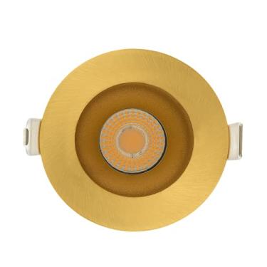 Imagem de Perlglow Luminária embutida redonda de latão escovado de 5 cm, luzes de teto embutidas, regulável 14-20W=125-175W, 1200-1700 lúmens, CRI 90+, 5CCT selecionável 2700K|3000K|3500K|4100K|5000K