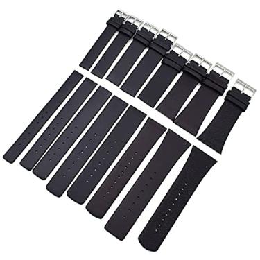 Imagem de Ajuste de parafuso, pulseira de relógio de substituição de couro genuíno para relógios Skagen, fixa-se com parafusos, 12 mm, 14 mm, 16 mm, 18 mm, 20 mm, 22 mm, 28 mm, 30 mm, Preto, 12, Moderno