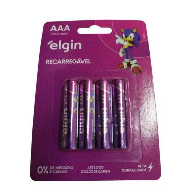 Imagem de Pilha Aaa Elgin Recarregavel 1000Mah 2Un