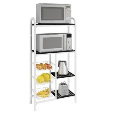 Imagem de Fruteira De Chão Multiuso Belgica Bm Tubulares Branco - NULL