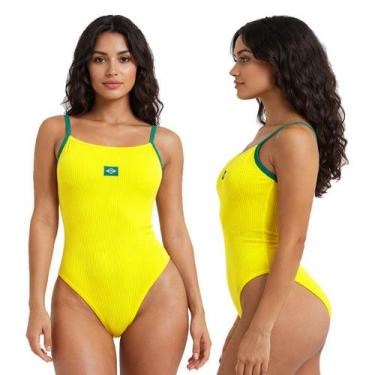 Imagem de Body do brasil feminino copa do mundo tecido canelado anarruga body re