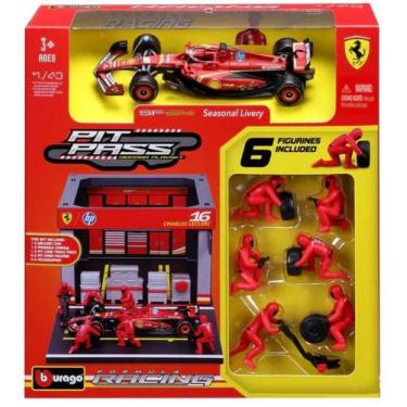 Imagem de Diorama F1 Pit Stop Ferrari Mc Laren Red Bull Burago 1/43, Ferrari