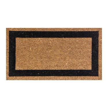 Imagem de Capacho De Porta Fibra De Coco Borda Preta 60X33cm Uzoo