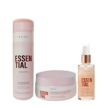 Imagem de Kit Braé Essential Shampoo 250ml + Máscara 200g + Oil Blend 60ml