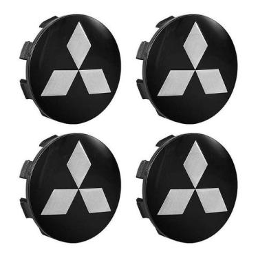 Imagem de Jogo Calota Roda Mitsubishi Triton L200 Tr4 Preta Lisa 55mm - DCAPS