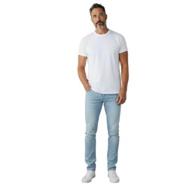 Imagem de Calça Jeans Masculina Skinny Cor:Jeans ClaroGênero:MasculinoTamanho:48