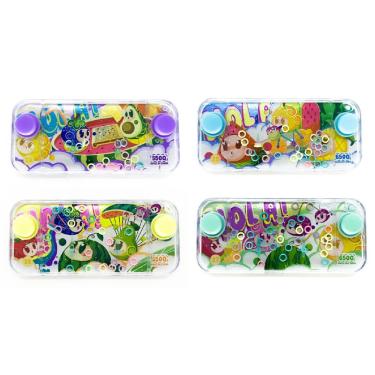Imagem de Brinquedo Infantil Aquaplay Frutas Jogo Manual com Argolas e Água em Acrílico com Botões em Silicone Transparente Oba