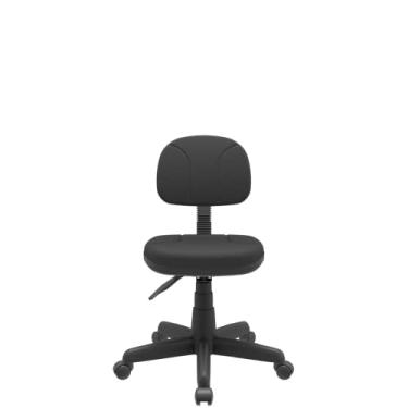 Imagem de Cadeira Secretária Plaxmetal Escritório Giratória em Tecido J.Serrano Com Costura - Preto