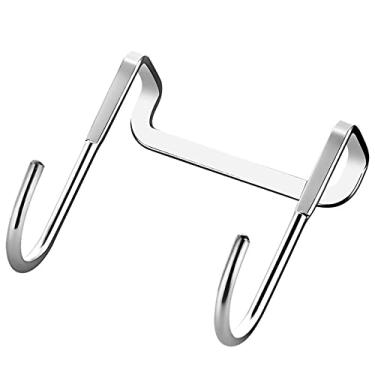 Imagem de 1 peça gancho de porta tipo s gancho de aço inoxidável porta de armário sem rastro gancho de roupa para porta traseira ganchos montados na parede, 02