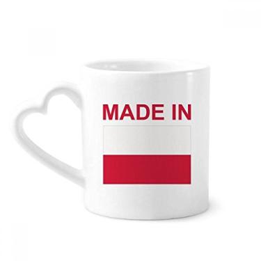 Imagem de Feito na Polônia Country Love Caneca Café Cerâmica Copo de Coração de Vidro