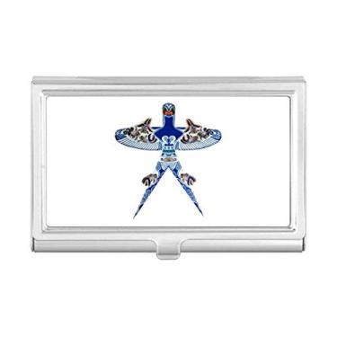 Imagem de Porta-cartões de visita com padrão tradicional de pipa da cultura chinesa