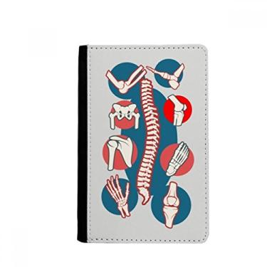 Imagem de Vertebral Porta-passaporte com ilustração de junta corporal Notecase Burse carteira porta-cartões