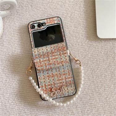 Imagem de Capa de telefone com pacote de cartão para Samsung Galaxy Z Flip 6 5 4 3 Capa protetora traseira para ZFlip4 ZFlip5 ZFlip6 Shell, marrom, para Z Flip 6