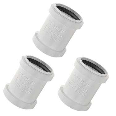 Imagem de Luva de Correr Esgoto Encanamento Tubos Canos 50mm 3Und - FORTLEV