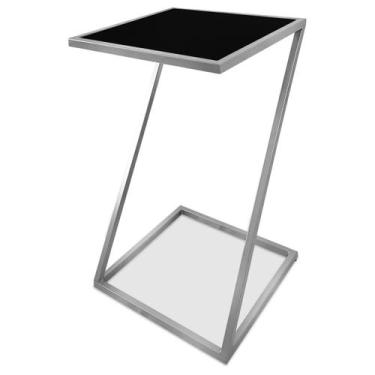 Imagem de Mesa De Canto Modelo Industrial Lateral em Z Sieger Decoração Para Sal