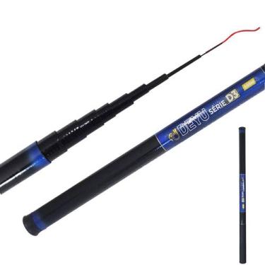 Imagem de Vara de Pesca Telescópica em Fibra de Vidro com Capa Protetora,de Mão 