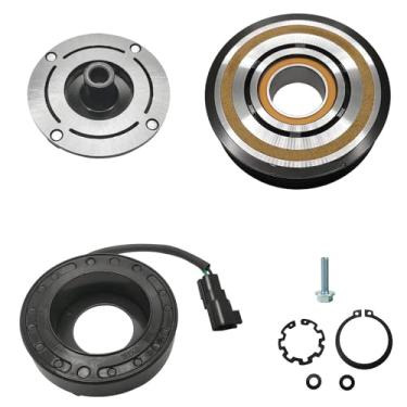 Imagem de Kit de montagem de embreagem de compressor A/C Bobina de rolamento de polia de placa 1716 substituição para Ford Explorer 3,5L 2013-2019, kit de reparo automático de bobina de embreagem de ar