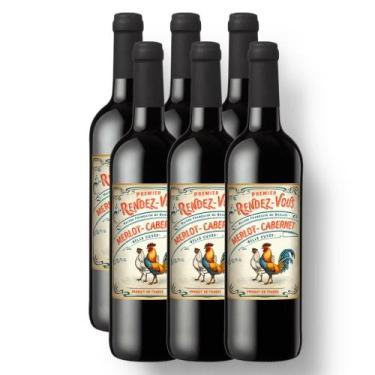 Imagem de Vinho Frances Rendez-vous Cabernet Sauv-merlot 750ml Kit 6un - Rendez 