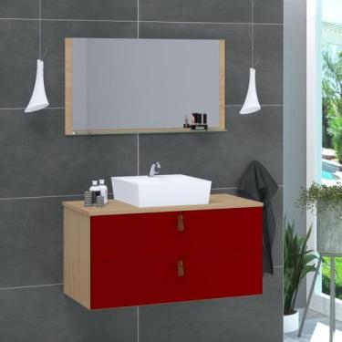 Imagem de Conjunto Gabinete de Banheiro Berlim 80 Cm - Contarini