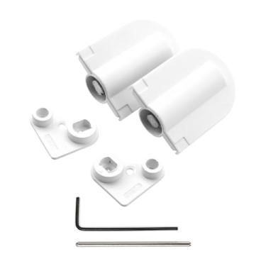 Imagem de IEUDNS Dobradiças para penteadeira, 2 peças, móveis, caixa de brinquedos, substituições pesadas, caixa de madeira, tronco, dobradiças escondidas, mesa diy, Branco