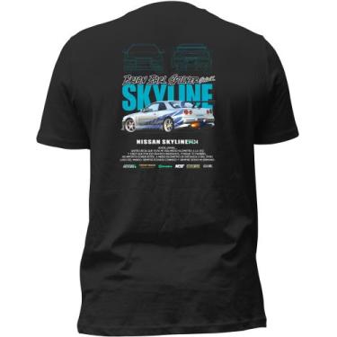 Imagem de Camiseta Skyline Do Brian Gtr R34 Filme Velozes E Furiosos - ShopBrain