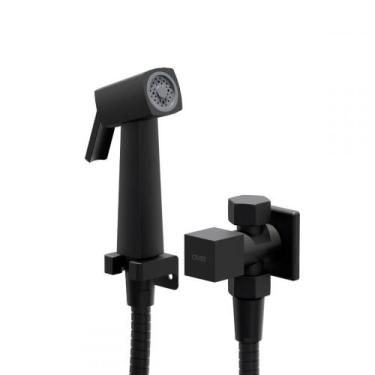 Imagem de Ducha Higiênica Chuveirinho Quadrada Metal Preta 2 saidas - CIVITT