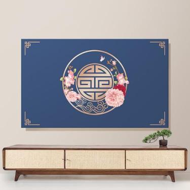 Imagem de Protetor de tela interno para Smart TV LCD LED de 42-100 polegadas, pano de cobertura de tela de lavagem à máquina, capas à prova de poeira de TV padrão chinês - D||65 polegadas