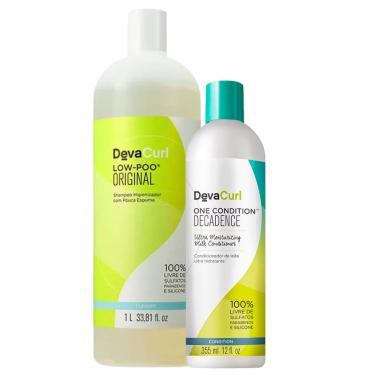 Imagem de Kit Deva Curl Original Shampoo low-poo 1 litro + Condicionador One Condition Decadence 355ml