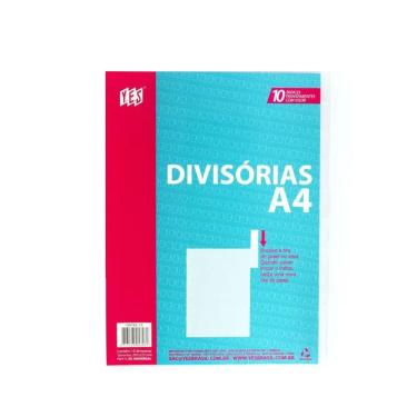 Imagem de Divisória para Fichário A4 Yes 10 Divisões Cristal C/Visor