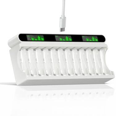 Imagem de Carregador de bateria AAA AA de 12 compartimentos