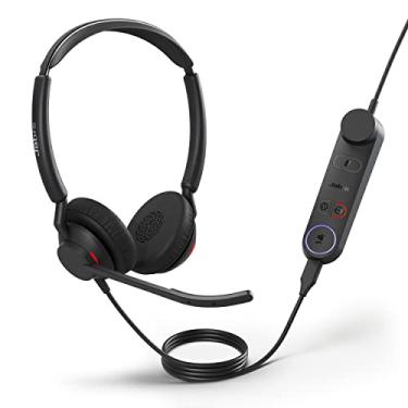 Imagem de Jabra Fone de ouvido estéreo com fio Engage 50 II com controle de chamada de link - tecnologia de 3 microfones com cancelamento de ruído e cabo USB-C, ultraleve - certificado MS Teams, funciona com