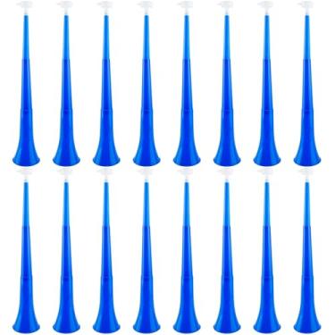 Imagem de Hoarost 16 Pcs 24 Inch Collapsible Stadium Horn Vuvuzela Plastic Trumpet Horn Blow Horn Noisemakers for Sporting Events School Graduation Sports Games Themed Party Favors (Color set 2)