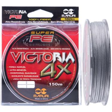 Imagem de Linha Multifilamento Victoria 4x Super Pe 58lb 0,45mm Cinza 150m