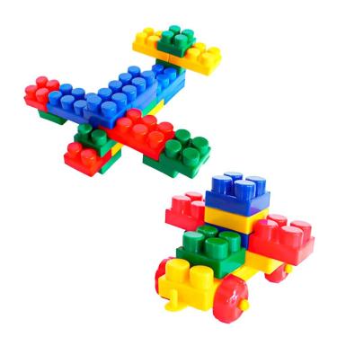 Imagem de Brinquedo Blocos De Montar Bricks - 56 Itens