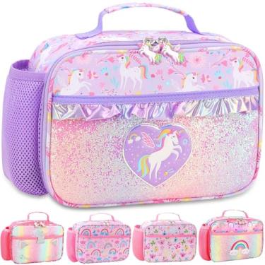 Imagem de RHCPFOVR Lancheira infantil para meninas, adolescentes, lancheira isolada, reutilizável, para viagens escolares