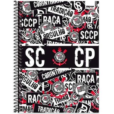 Imagem de Caderno Universitário Capa Dura 1x1 80 Folhas Corinthians Spiral