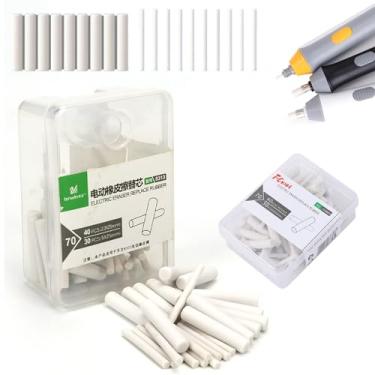 Imagem de 80 refis de borracha de 2,3 mm + 50 peças de 5 mm com estojo para lápis mecânicos – borrachas de esboço de substituição adequadas para escola/escritório
