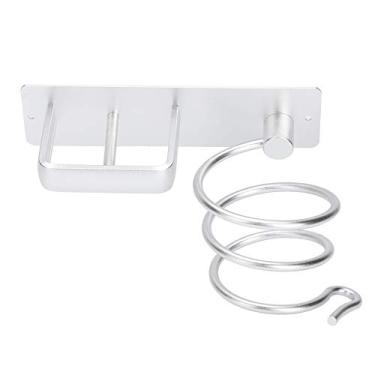 Imagem de KIMISS Organizador de Rack de Secador de Cabelo Montado Em Parede de Alumínio - Solução Elegante de Armazenamento de Banheiro para Secadores de Cabelo, Rolinhos e Alisadores