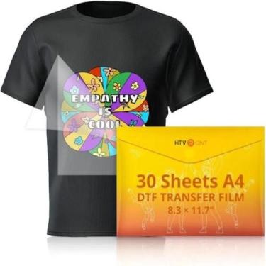 Imagem de Filme De Transferência DTF A4 30PCS HTVRONT PET Papel De Transferência