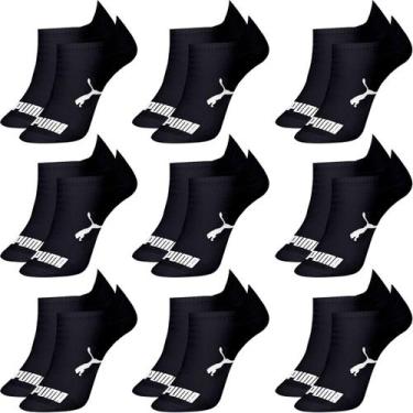 Imagem de Kit 9 Pares Meias Puma Sapatilha Algodão Cano Baixo Meia Soquete Adult