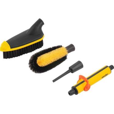 Imagem de Jogo Esguicho E Escovas Para Limpeza Com Água 3 Peças Vonder