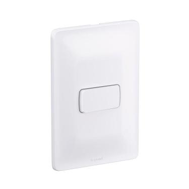Imagem de Interruptor Pial Zeffia 1 Tecla Simples 10a 250v Com Placa Branca