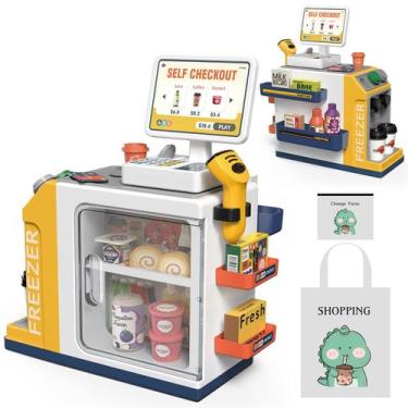 Imagem de Conjunto de jogos para caixa registradora POFJOEQ com dinheiro fingido