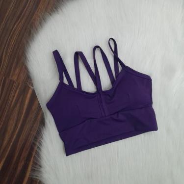 Imagem de Top alças frente - bella fitness, Roxo, M