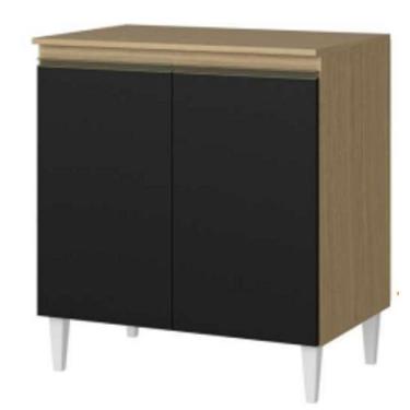 Imagem de Balcão cozinha duas portas - ARAMOVEIS, ATACAMA/PRETO