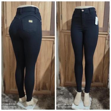 Imagem de Calca jeans com laicra preta - Artesanal 