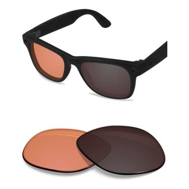 Imagem de BLAZERBUCK Lentes de substituição anti-sal para RayBan Meta Wayfarer RW4008 53 mm - Laranja Fotocromática