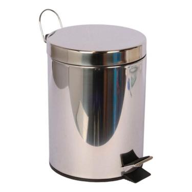 Imagem de Lixeira Cinza E Preta Inox 7 Litros Casablanca Essential