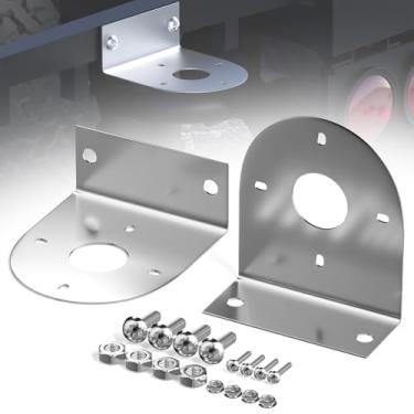 Imagem de BJZ Suportes de luz LED para melancia, suportes de montagem de aço inoxidável 304 com furos pré-perfurados, suporte universal em forma de L para luzes auxiliares de teto traseiro de caminhão de carro