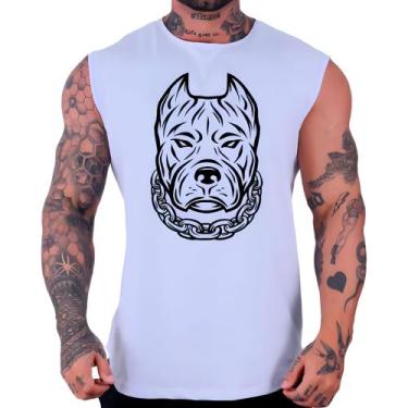Imagem de Regata Machão Estampada Caveira Justiceiro Pitbull Skull Fitness Trein
